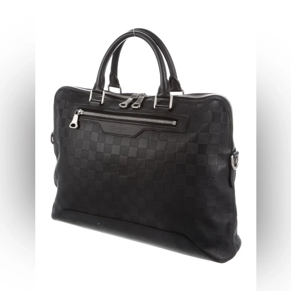 Unisex Louis Vuitton Damier Infini Avenue Soft Briefcase - Picture 1 of 6
